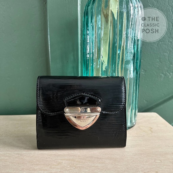 EUC Louis Vuitton Electric Epi Eugene Portefeuille Wallet Black - Picture 1 of 14